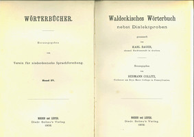Waldeckisches Wörterbuch nebst Dialektproben